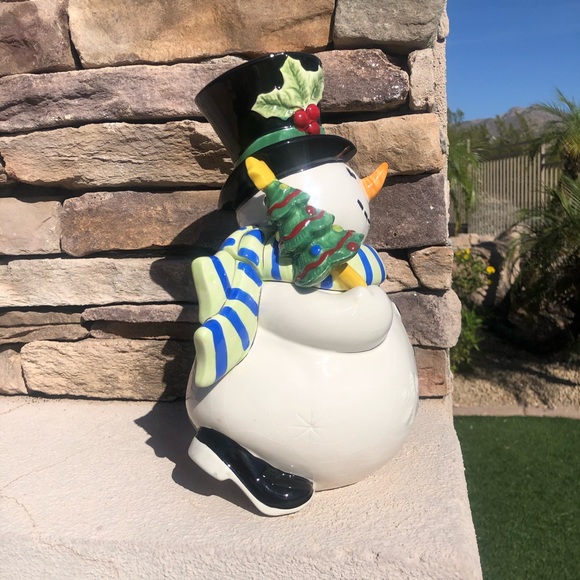 Christmas cookie jar snowman by Fritz and Floyd - Picture 11 of 16
